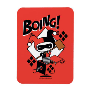 Magnet Flexible Chibi Harley-Quinn-In-A-Box Avec Marteau