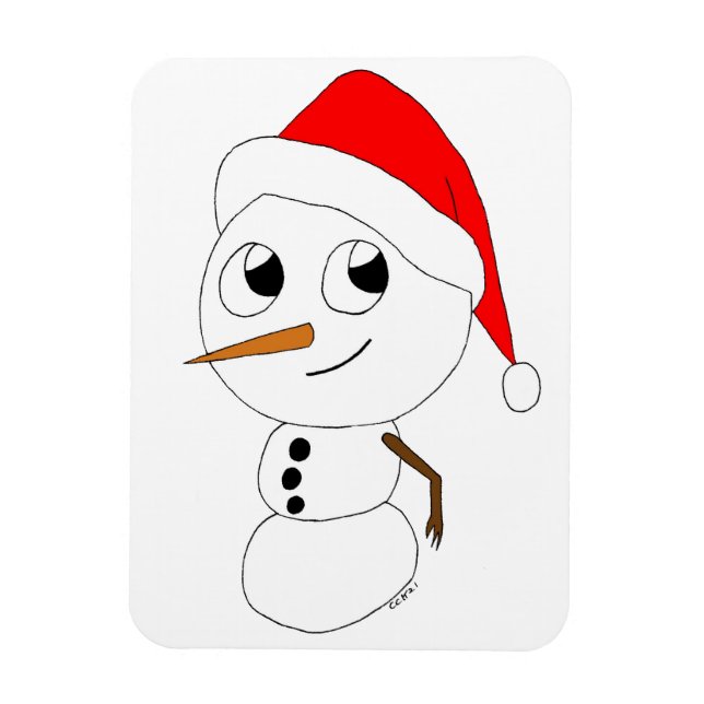 Magnet Flexible chibi snowman (Vertical)