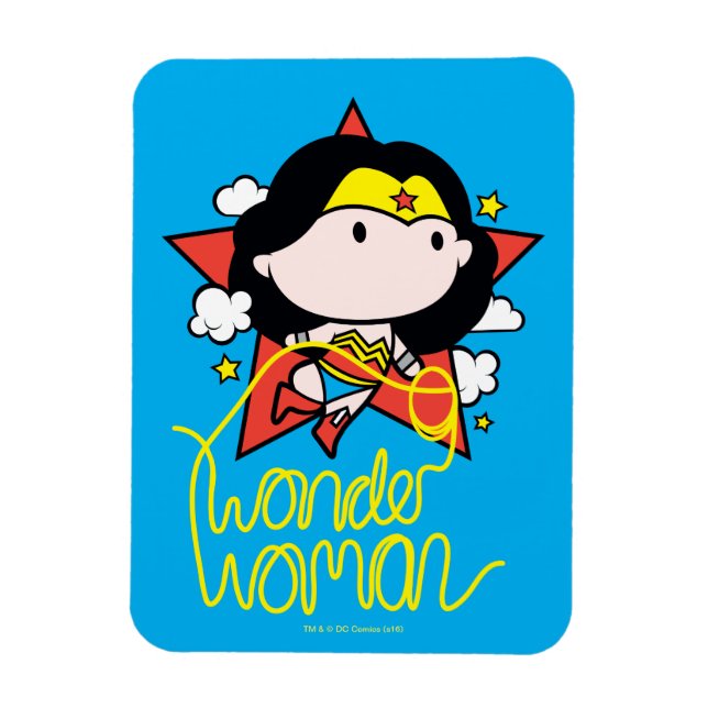 Magnet Flexible Chibi Wonder Woman Voler Avec Lasso (Vertical)