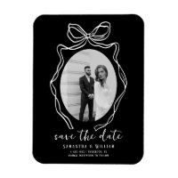 Chic Moderne Main tiré mariage Bow Enregistrer la 