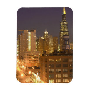 Magnet Flexible Chicago, Illinois, Skyline depuis West Loop à