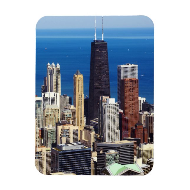 Magnet Flexible Chicago Skyline et points de repère (Vertical)