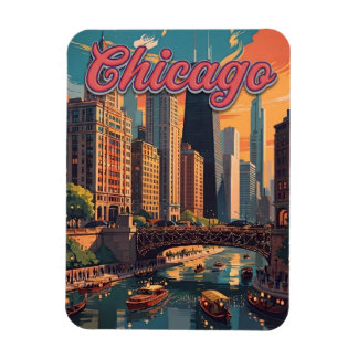 Magnet Flexible Chicago Skyline Riverfront