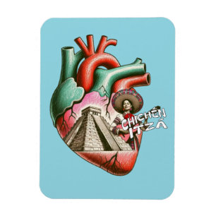 Magnet Flexible Chichén Itzá Maya Pyramind Mexique Souvenir