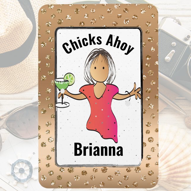 Magnet Flexible Chicks Ahoy Funny pour femmes Cabine de croisière  (Créateur téléchargé)