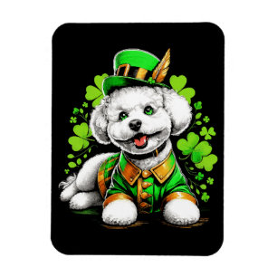 Magnet Flexible Chien Bichon Frise Saint-Patrick