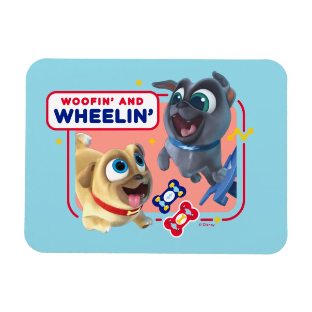Magnet Flexible Chien Chien Pal | Woofin' et Wheelin' (Horizontal)