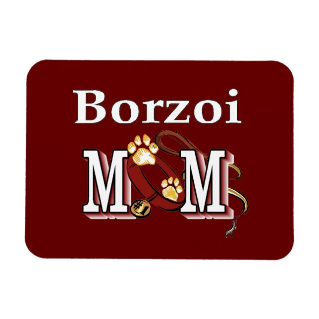Magnet Flexible Chien de Borzoi MOM (Horizontal)