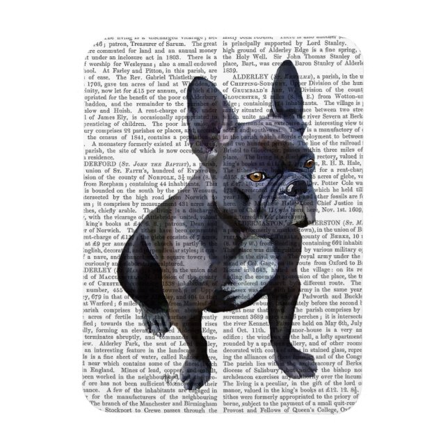 Magnet Flexible Chien de taureau français (Vertical)