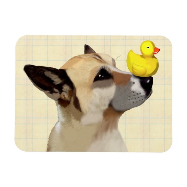 Magnet Flexible Chien et canard (Horizontal)