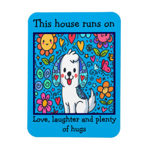 Magnet Flexible Chien fantaisiste adorable avec message