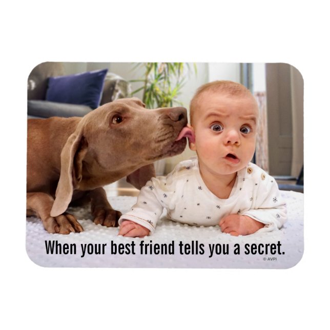 Magnet Flexible Chien Lick l'oreille du bébé (Horizontal)