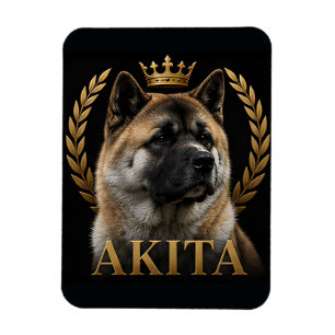 Magnet Flexible Chien Royal Akita Fier Amoureux des Chiens Japonai