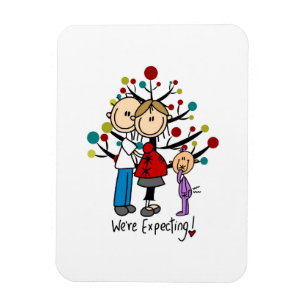Magnet Flexible Chiffres de bâton Fille des parents attendus