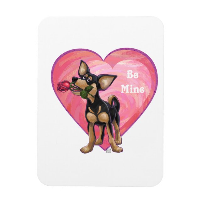 Magnet Flexible Chihuahua Saint-Valentin (Vertical)
