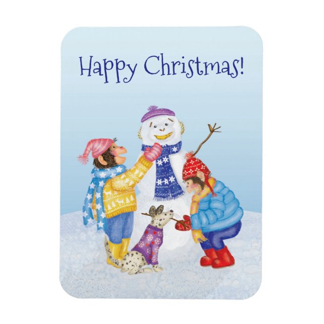 Magnet Flexible Chimpanzés mignons construisant un aimant bonhomme (Vertical)