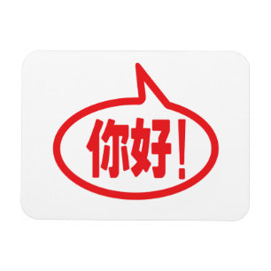 Magnet Flexible Chinois Bonjour ! 你 好 ! Ni Hao !