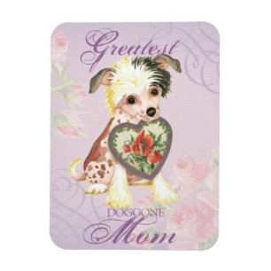 Magnet Flexible Chinois Crested Heart Maman