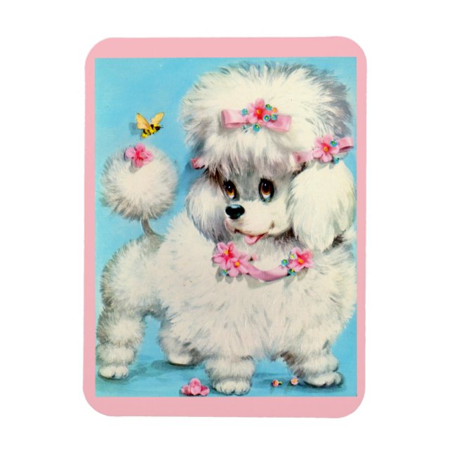 Magnet Flexible chiot d'abeille et de caniche (Vertical)