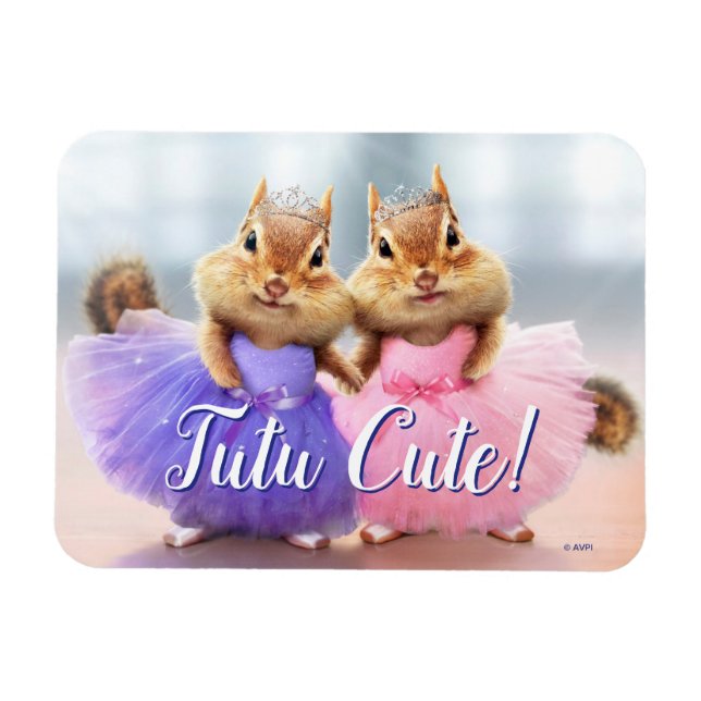 Magnet Flexible Chipmunk Ballerina Duo (Horizontal)