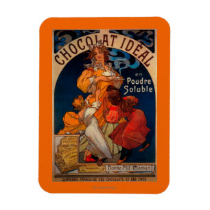 Magnet Flexible Chocolat Idéal Poster Vintage Europe