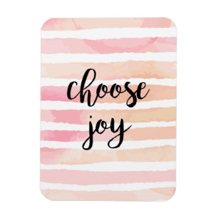 Magnet Flexible Choisissez Joy Citation Inspirationnelle Aquarelle