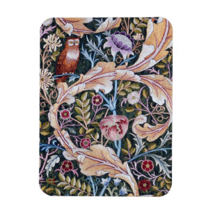Magnet Flexible Chouette et fleurs, William Morris