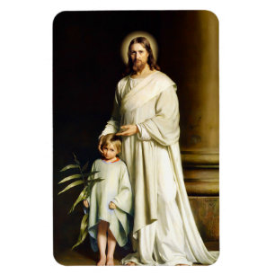 Magnet Flexible Christ et Enfant. Cadeau de Pâques
