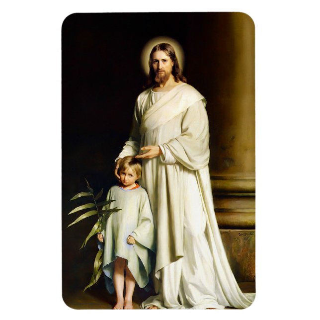 Magnet Flexible Christ et Enfant. Cadeau de Pâques (Vertical)