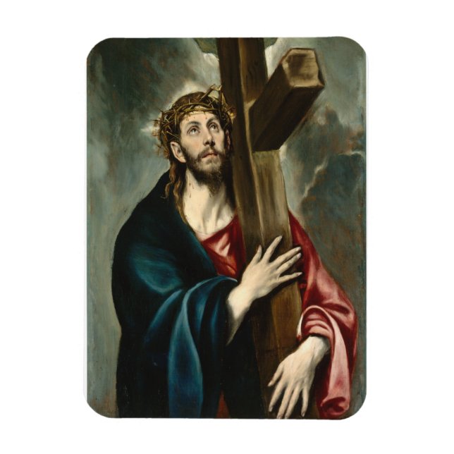 Magnet Flexible Christ portant la croix, El Greco (Vertical)