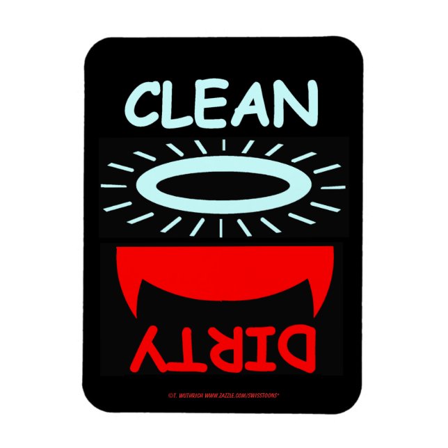Magnet Flexible Christian Clean Dirty Dishwasher (Vertical)
