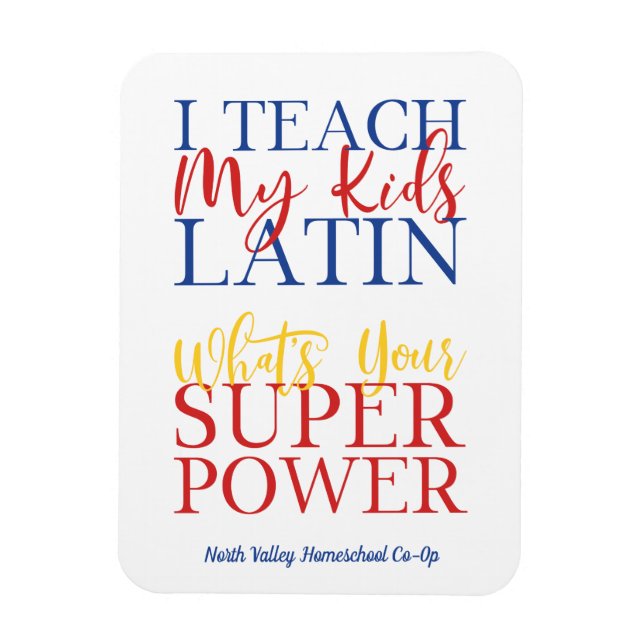 Magnet Flexible Christian Homeschool Enseignant latin (Vertical)