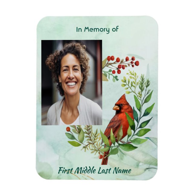 Magnet Flexible Christian Memorial Keepsake Cardinal Bird (Vertical)
