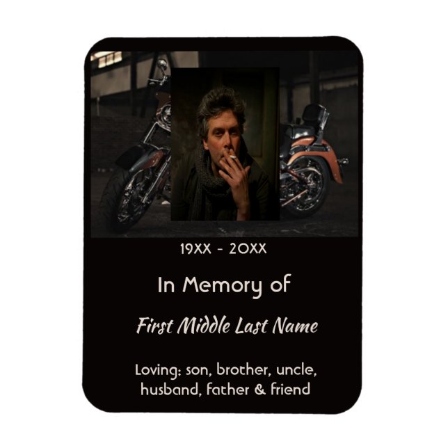 Magnet Flexible Christian Memorial Keepsake Motorcycle Biker (Vertical)
