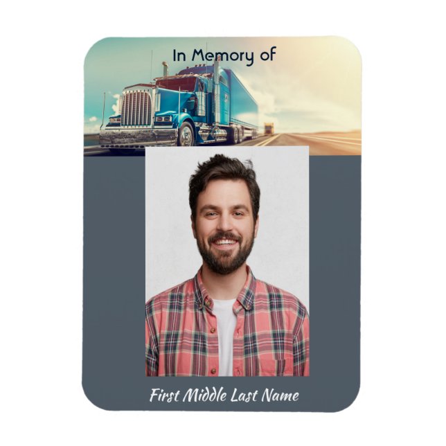 Magnet Flexible Christian Memorial Semi Tracteur Tracteur Tracteur (Vertical)