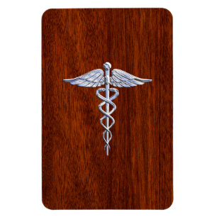 Magnet Flexible Chrome Comme Caduceus Symbole Médicale Mahogany Br