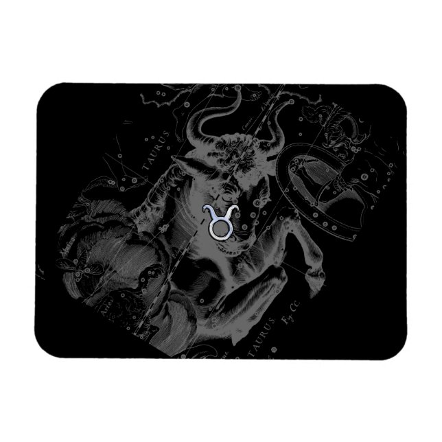 Magnet Flexible Chrome comme signe du zodiaque Taureau sur Heveliu (Horizontal)