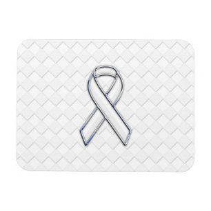 Magnet Flexible Chrome White Ribbon Sensibilisation sur les Checke