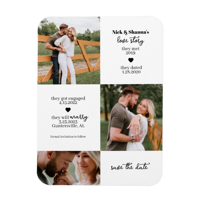 Magnet Flexible Chronologie de la photo Enregistrer la date (Vertical)