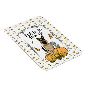 Magnet Flexible Chute berger allemand chien (tan noir) Citrouille