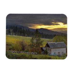 Magnet Flexible Ciel de coucher de soleil sur des vignobles et une
