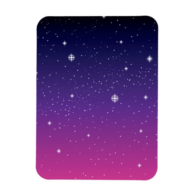 Magnet Flexible Ciel nocturne étoilé violet foncé (Vertical)