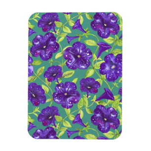 Magnet Flexible Ciel nocturne Petunia sur oreiller à lancer arrièr