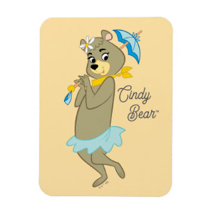 Magnet Flexible Cindy Bear tenant le parasol