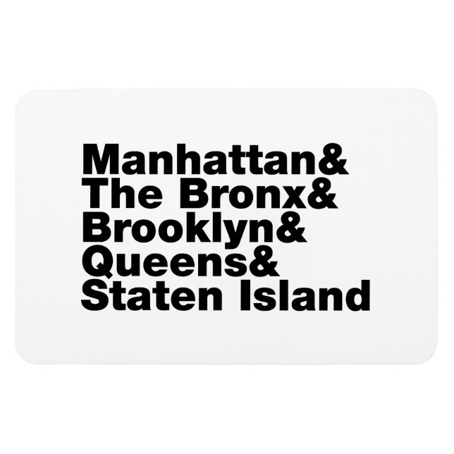 Magnet Flexible Cinq Boroughs ~ New York (Horizontal)