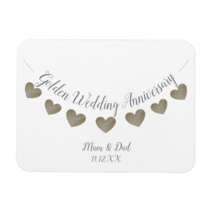 Magnet Flexible cinquantième Maman et papa d'anniversaire de