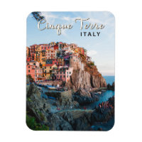 Cinque Terre Italie Aquarelle Vintage