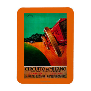 Magnet Flexible Circuito Di Milano Poster Vintage Europe