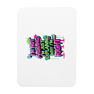 Magnet Flexible Citation amusante Gras Neon Graffiti Design