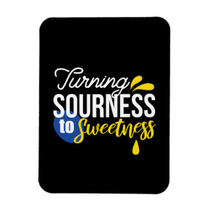 Magnet Flexible Citation de citron motivationnelle de l'aigre à la